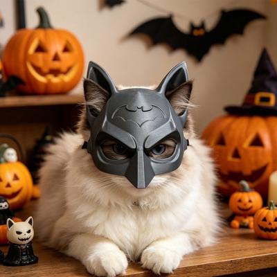 Маска Летучая Мышь Кошка Многоразовая Маска Кошки для Косплея Легкая Маска Летучей Мыши Китти для Хэллоуина Вечеринок Забавный Фотоаксессуар