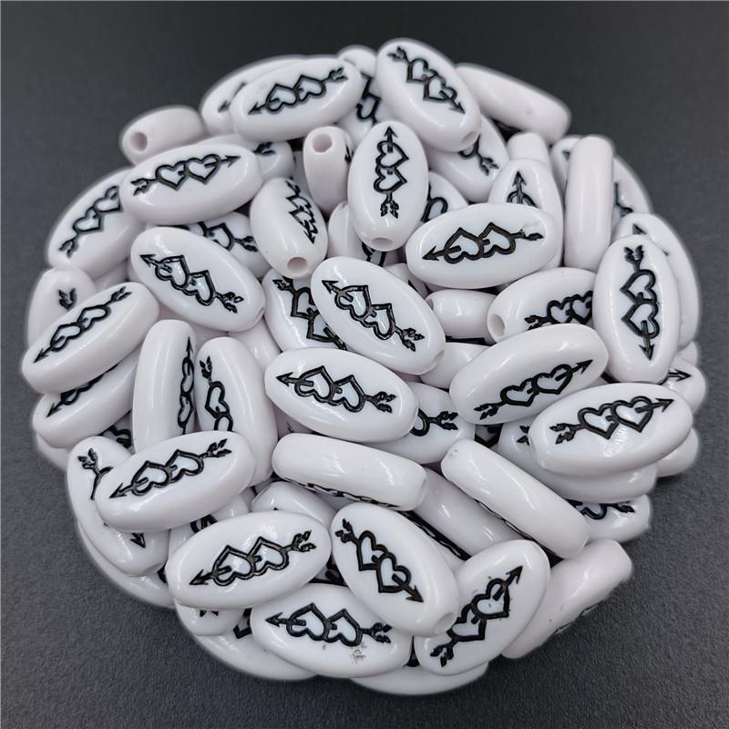 10 шт. эллиптические плоские бусины-разделители с алфавитом «сделай сам» для изготовления ювелирных изделий, ожерелья, браслета