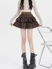 Женская леопардовая юбка Y2k Shoujo Girl Aesthetic 2000s Mini Ruffles Skirt Gyaru Coquette с эластичной талией Cyber Punk Cake Skirt