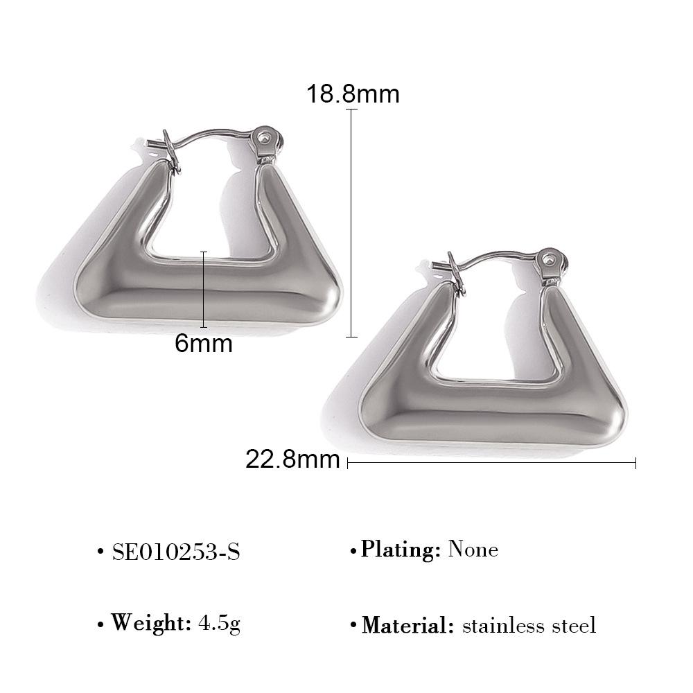 Серьги-гвоздики Wind Fashion Personality из титановой стали с геометрическим узором, серьги-гвоздики Niche Premium из нержавеющей стали с треугольным узором