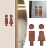 Bathroom Decoration Premium Bathroom Sign Solid Wood Men'S And Women'S Toilet Sign Wall Sticker Home Bathroom Decor