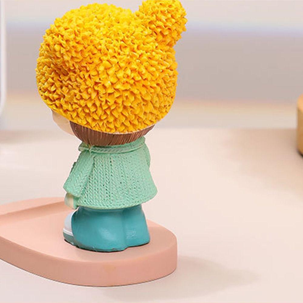 Anti Slip Cute  Mobile Phone Holder Figure Model Cartoon Phone Bracket  Watching Tv