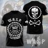 WASP Футболка с 3D-принтом Band.Tour Мужская Женская Модная Уличная с Коротким Рукавом Топы Футболки Детская Одежда Оверсайз Футболка Рок Черный