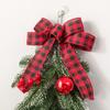 Bowknot Xmas Tree Garland DIY Window Hanging Decor Artificial Christmas Wreath  Photographic Prop