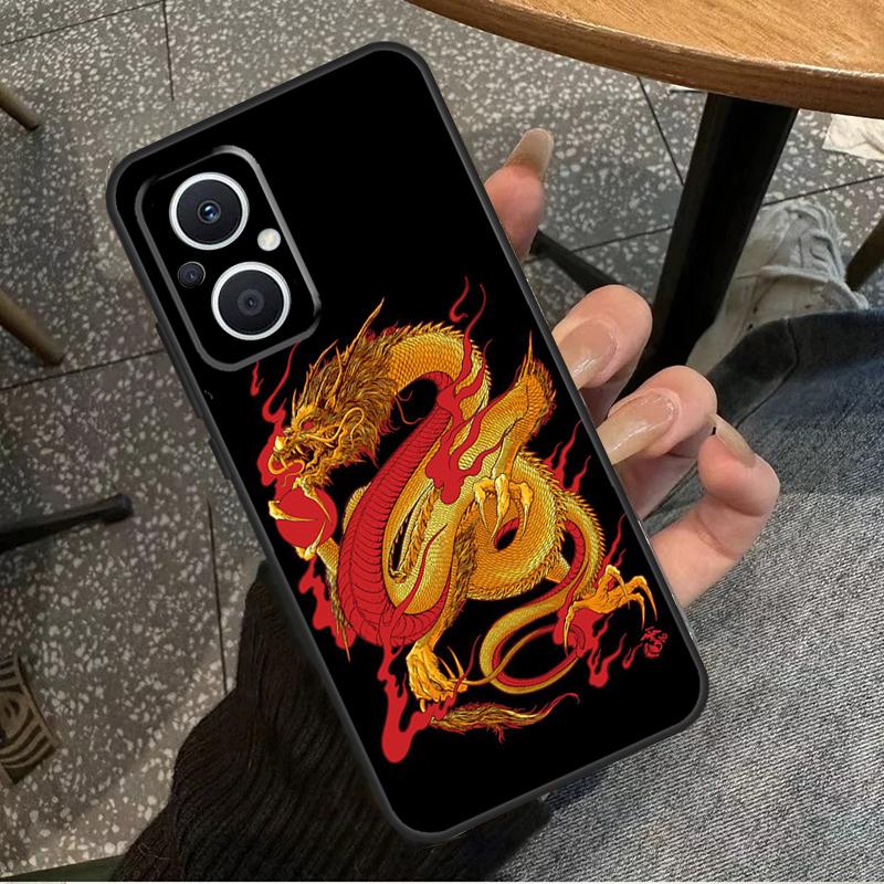 Чехол в китайском стиле с изображением журавля и дракона для OPPO Reno 10 11 12 13 14 Pro 7 8 Lite 8T 11F 12F 13F 14F OPPO Find X8 X9 X5 X6 Pro