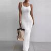 Summer Women's Tight Fitting Dress Sleeveless Temperament Dress Long Evening Dresses