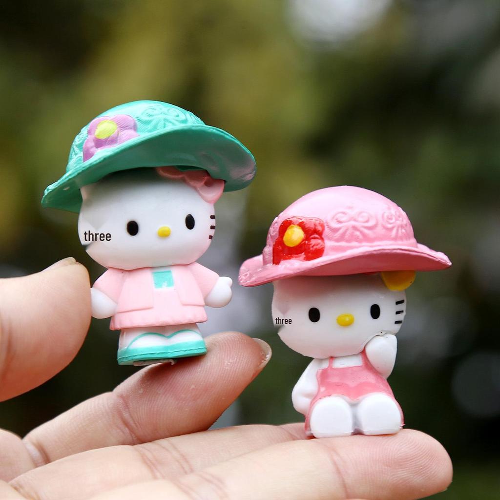 Модная Белая Фигурка Кошки из Аниме DIY для Декора Микро-Ландшафта