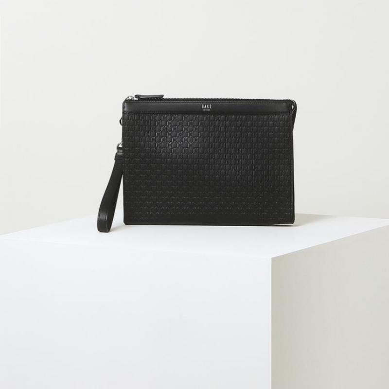 Daks Black Cowhide Medium Clutch Bag Dbba1f481