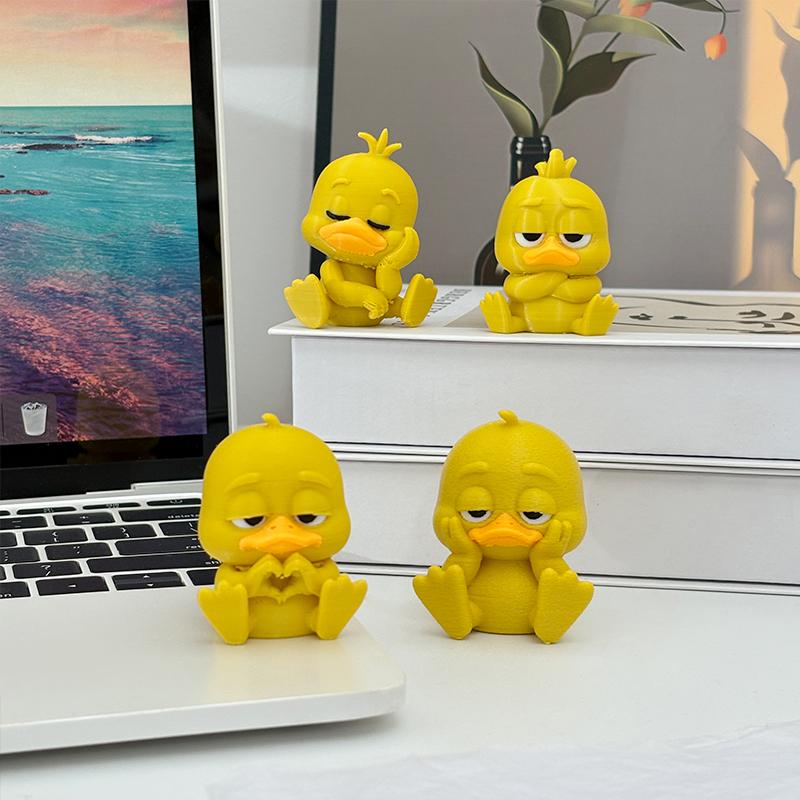 3D Украшение Злая Утка Смешная Желтая Утка с Белыми Глазами Настольные Аксессуары Домашний Декор и Декор Автомобиля Подарок на Вечеринку