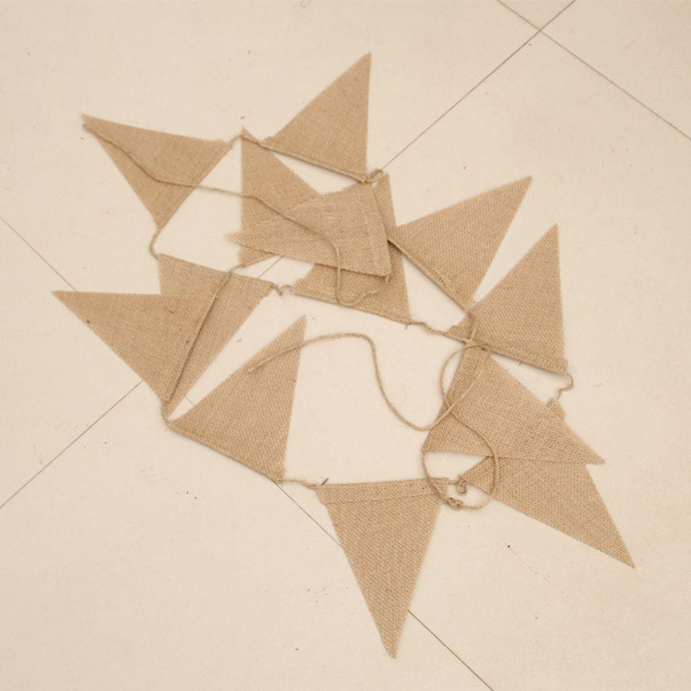 13 Flags Vintage New Party Shabby Jute Rustic Wedding Chic Bunting Banner Hessian Lace Bunting