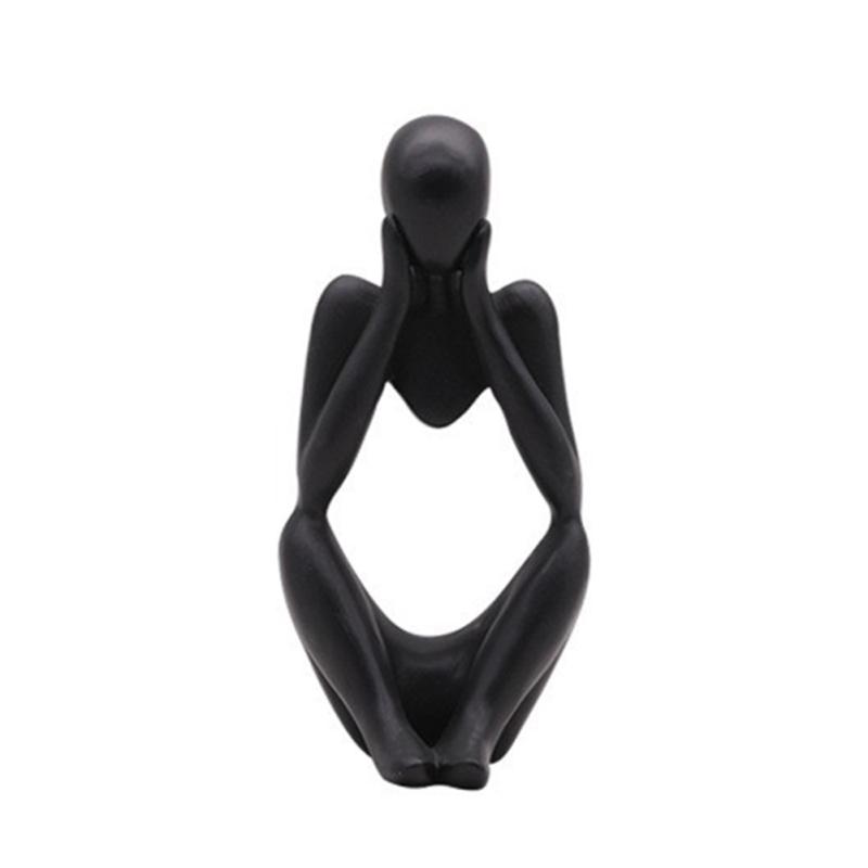 3 шт. Абстрактная современная статуэтка мыслителя, полимерная поделка, коллекционные фигурки, настольное украшение для дома