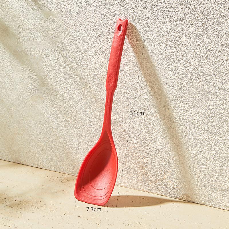 Силиконовая ложка многофункциональная удобно держать нескользящая круглая ручка большая кухонная утварь ложка для перемешивания силиконовая посуда совок