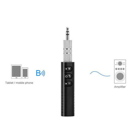 Универсальный Bluetooth-совместимый приемник Hands-Free с шумоподавлением и разъемом AUX 3,5 мм, перезаряжаемый мини-беспроводной аудиоприемник