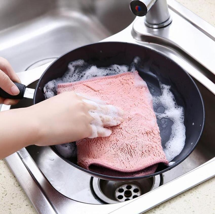 Мягкая тряпка для мытья посуды из микрофибры, кухонные супервпитывающие полотенца, бытовые новые чистящие средства