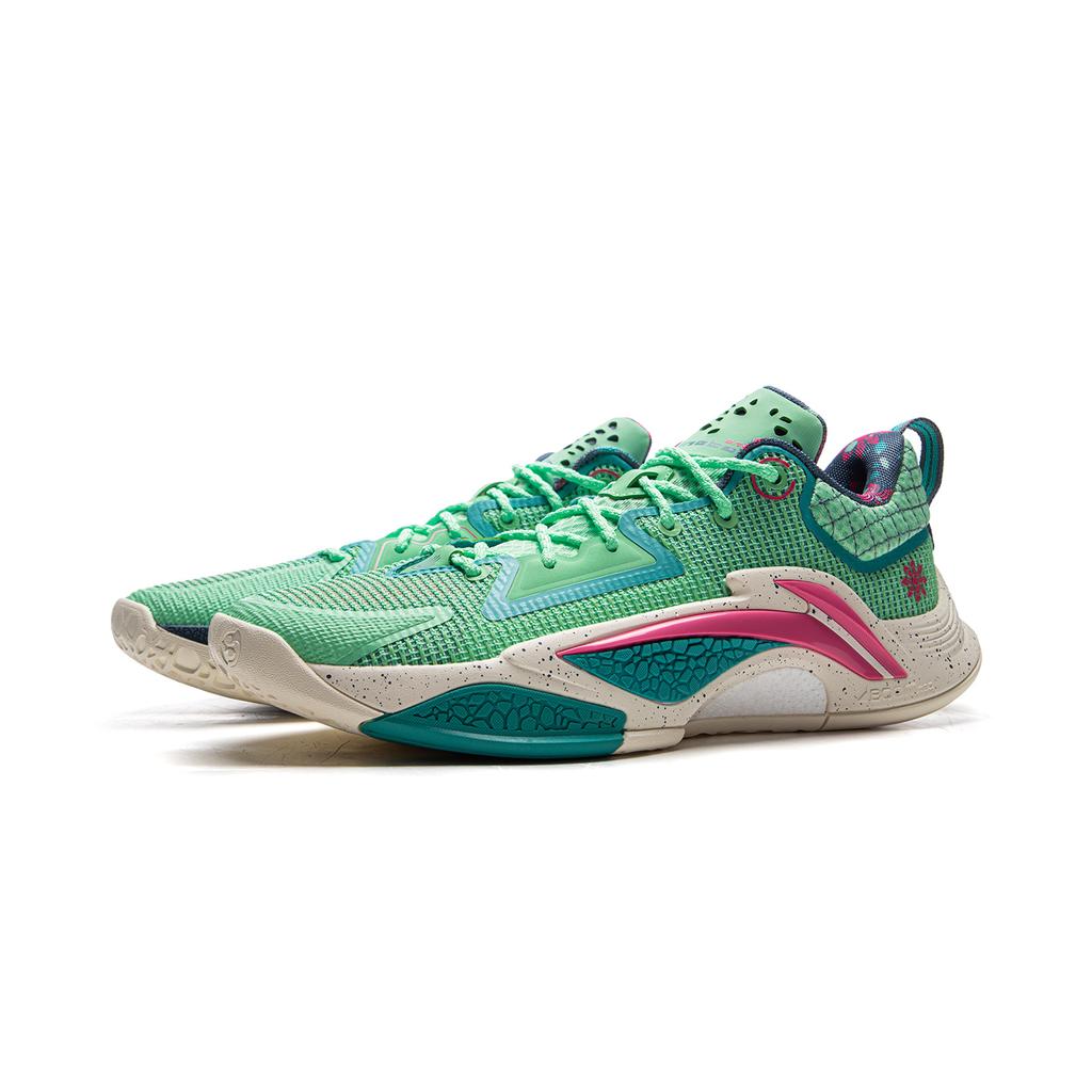 Li Ning BadFive Chase Hunt 1 Нескользящее покрытие Легкий Отскок Низкие Мужские Баскетбольные Кроссовки для Улицы Зеленый ABFV003-8