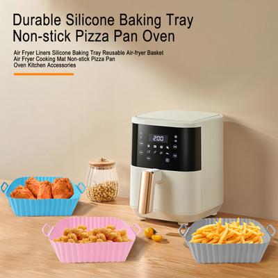 Подложки для фритюрницы Силиконовый противень Многоразовая корзина для фритюрницы Коврик для фритюрницы с антипригарным покрытием Противень для пиццы Духовка Кухонные принадлежности