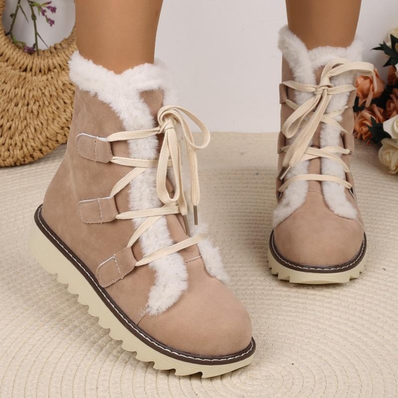 Модные женские туфли на плоской подошве с мехом, зимние ботильоны из замши, зимняя обувь 2025 года, новые повседневные спортивные кроссовки-гладиаторы, теплые короткие плюшевые ботинки Mujer