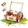 Mamimami Home Wooden Baby Push Carpenter Pretend Play 1st Birthday Gift Cart, Toy, (Red)