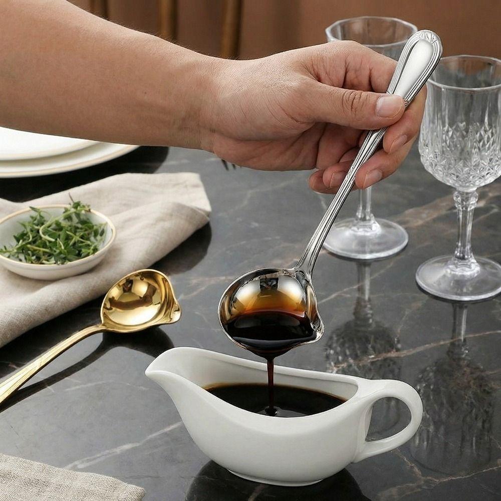Long Handle Sauce Spoon Duckbill Shape Serving Spoon Duck Mouth Spoon for 2pcs Hot Pot Cooking