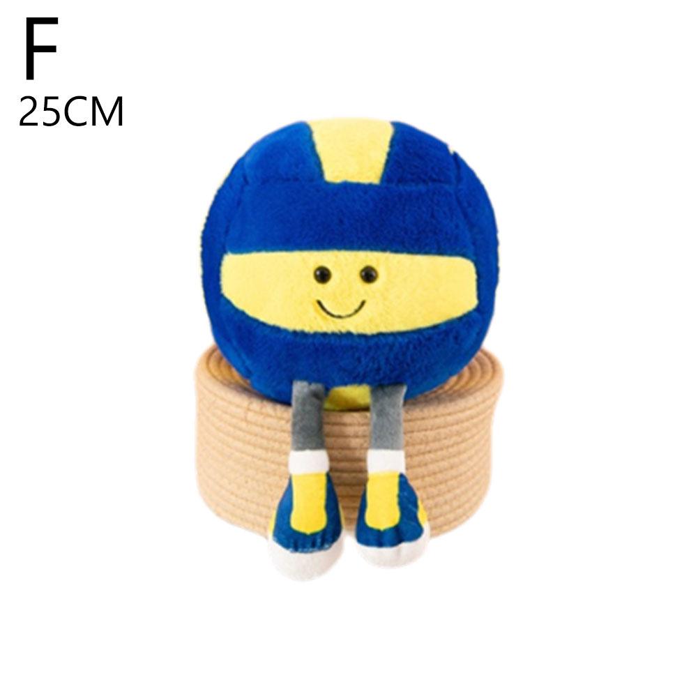 25/33cm Creative Football With Foot Plush Toy Doll Children Decorate Room Cute Basketball Fun Volleyball Soft Pillow