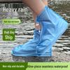Men's and Women's Waterproof Non-slip Reusable PVC Shoe Covers - Adult Rainproof and Wear-resistant Design
