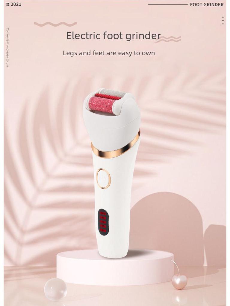 Электрическая шлифовальная машинка для ног с подсветкой для удаления омертвевшей кожи и мозолей; Инструмент для педикюра с камнем.