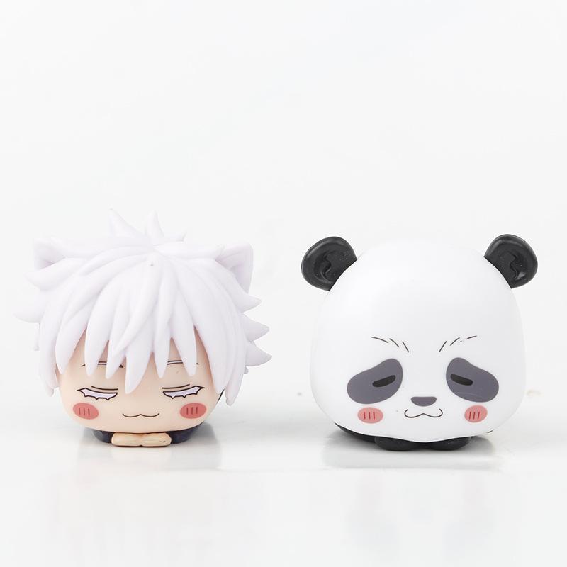 6 см Аниме Фигурка Jujutsu Kaisen Итадори Юдзи Сатору Годзё Спящий Кот ПВХ Q Версия лежа 4 шт./Набор Модели Игрушки Подарок Коллекция
