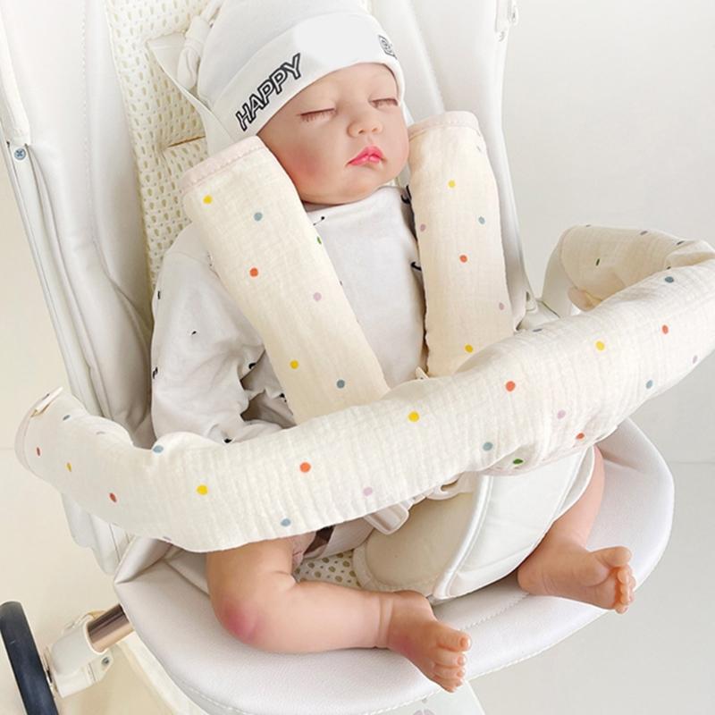 Подушка-подлокотник для ремня безопасности детской коляски, удобная хлопковая накладка на плечевой ремень и поручень для аксессуаров для детей