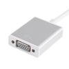 USB 3.1 Type C to VGA Видеоадаптер Кабель-конвертер Проводной разъем Серебряный