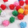 50 шт. блестящие шарики для помещений, забавные шарики с помпонами, игрушки для домашних животных, блестящие шарики для кошек, игрушка для щенков