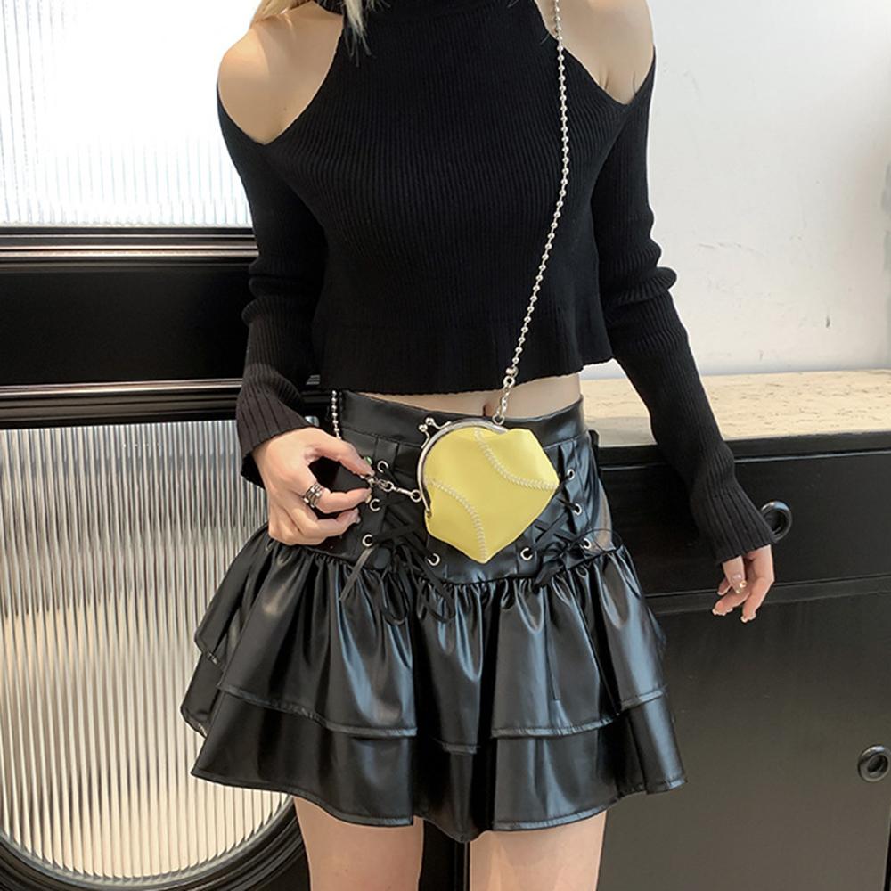 Personalized Chain Mini Shell Bag Funny Baseball Design Vintage Crossbody Purse Gift