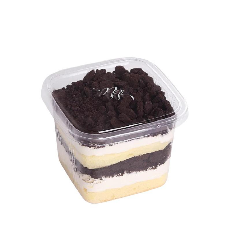 10/25/50 шт. Прозрачная упаковочная коробка для свадьбы, дня рождения, вечеринки, квадратная коробка с крышкой, контейнеры для еды из пластика 10x7,5x7 см