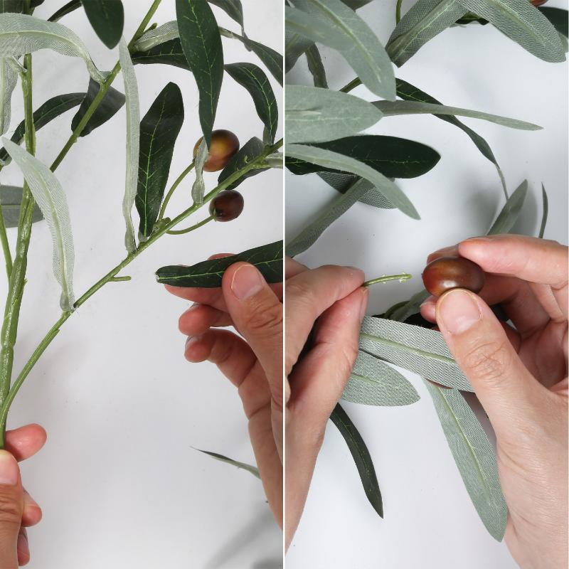 5 шт. 72 см искусственная оливковая ветвь ложная зеленая ветвь с фруктами подходит для семейной свадебной цветочной композиции офисное внутреннее украшение