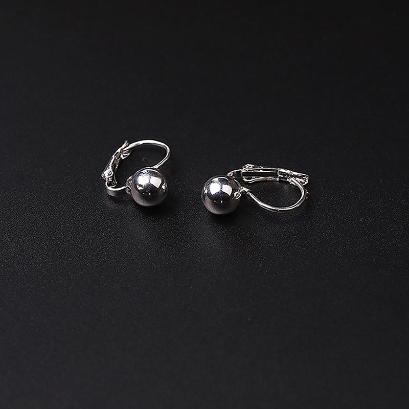 1 пара сережек-капель в корейском стиле из металла, округлые, простые, с пряжкой для ушей для женщин, подарочные украшения для вечеринки, аксессуары для ушей