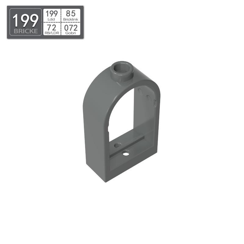 Dome Window Frame 1x2x2⅔ Brick - Lego 30044 Compatible Building Block