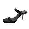Fashion Brand Female Shoes 2024 New Luxury Summer Women's Slippers Fashion Elegant Stilettos Shoes Ladies Outdoor High Heel Sandalias