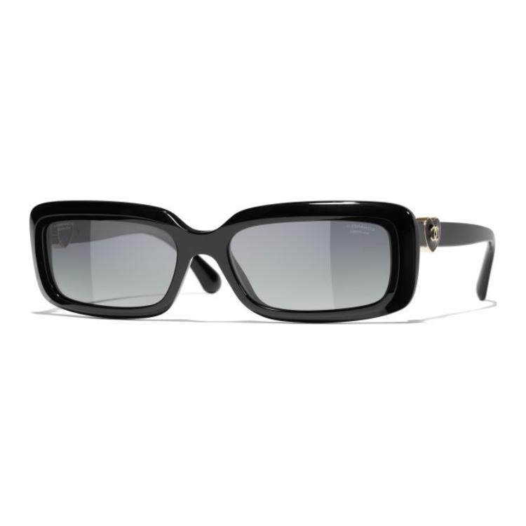 Chanel Logo Rectangular Sunglasses Unisex sunglasses Black A71590X02016S2218