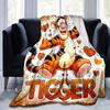 1pc. Cute Tigger Cartoon Blanket, Soft Tiger Pattern Throw for Home Decor, Gift Idea, Soft Flannel Throw Blanket, Versatile & Cozy for Bedroom, Suitab