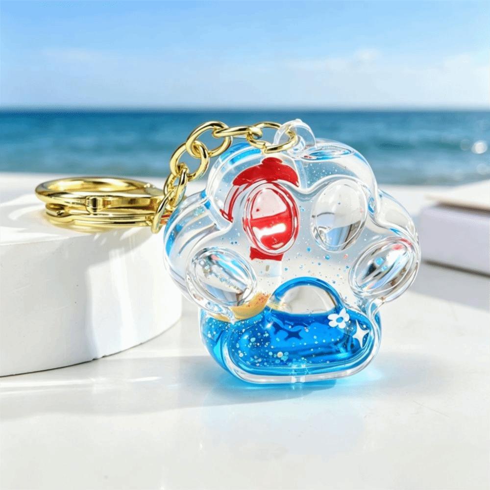 Vibrant Glass Glass Pocket Fish Keychain Handcrafted Glass Keychain Ornament Desktop Decoration