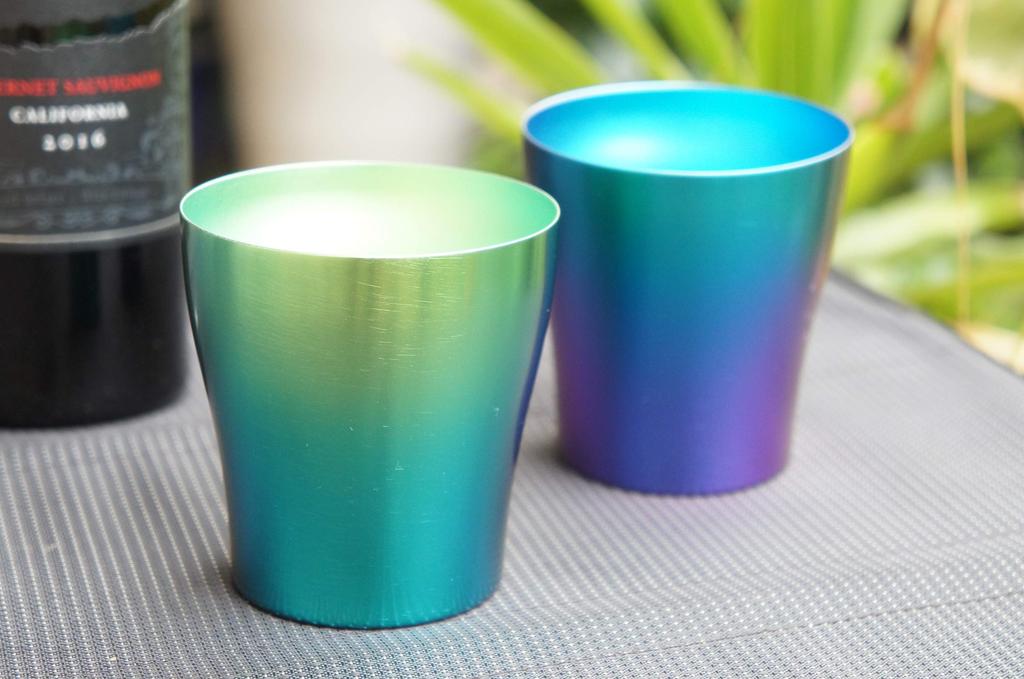 HORIE Titanium Double Tumbler Limited Model Fresh Green Green Blue 2 Color Set T15SR250G13G18 Wedding Blessing Thank You Gift Made In Japan &