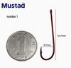 Крючок Mustad с длинным цевьем 90234 для угря и живой наживки - Мотыль и Рыболовный крючок