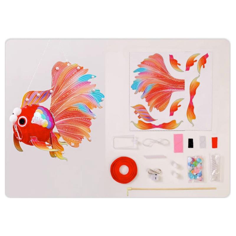 Светодиодный детский фонарь для праздника середины осени, благословение, ручной светящийся фонарь в виде рыбы, портативный светящийся фонарь в виде карпа кои