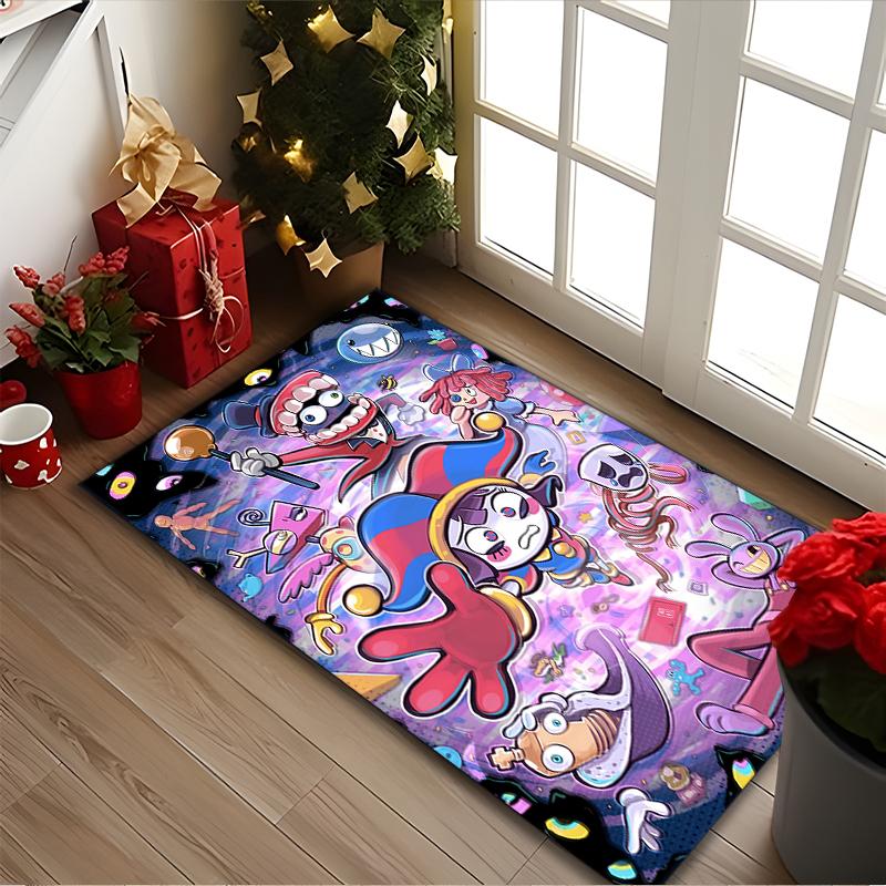 [The Amazing Digital Circus Printed Carpet] Non-slip Office Rug, Cozy Area Carprt for Living Room Use, Soft Home Sofa Chair Mat