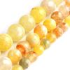 6/8/10 мм желтый огненный камень круглые бусины диаметром 15 дюймов для изготовления ювелирных изделий DIY браслет свободные бусины
