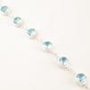 Natural Sky Blue Topaz Gemstone 925 Sterling Silver Boho Jewelry Bracelet 9" RB-9-4