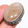 Natural Golden Rutile Gemstone 925 Sterling Silver Jewelry Ring Size 7.5 h2S14