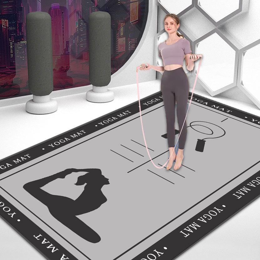 Нескользящий коврик для йоги, танцев и фитнеса с амортизацией для медитации и тихих упражнений