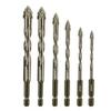 Four-Edged Eccentric Drill Bit Skewed Head Concrete Drill Bit Set for 4/6Pcs Drilling Tool