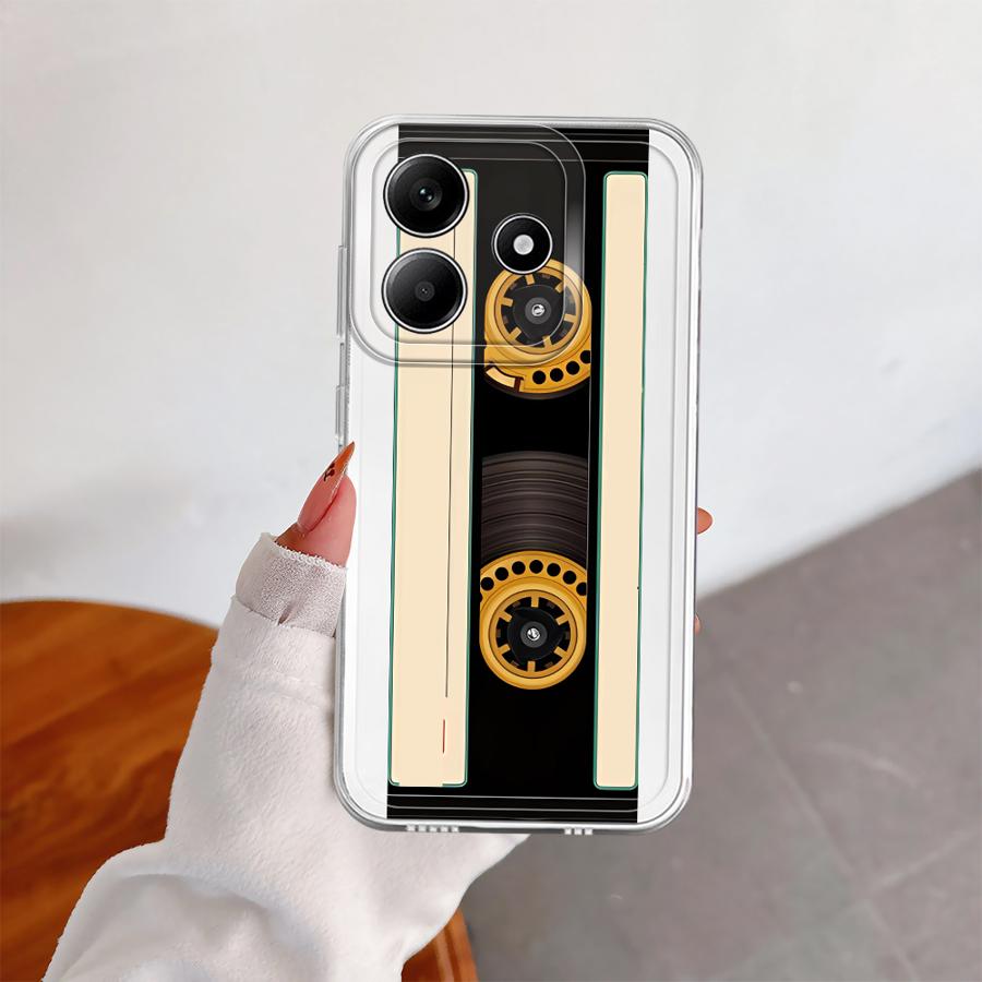Чехол для Xiaomi Redmi Note 14 Pro Plus Note 13 13C 11 11S 10S A4 12 12S 14C 9 10 Мягкая накладка на телефон Модный ретро Кассетная лента