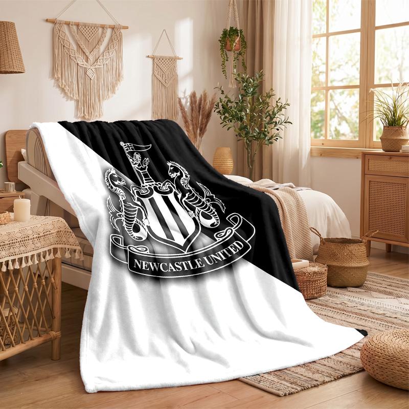 Newcastle United Football Print Flannel Blanket Soft Warm Sofa Bed Throw Blanket For Home Office Bedroom